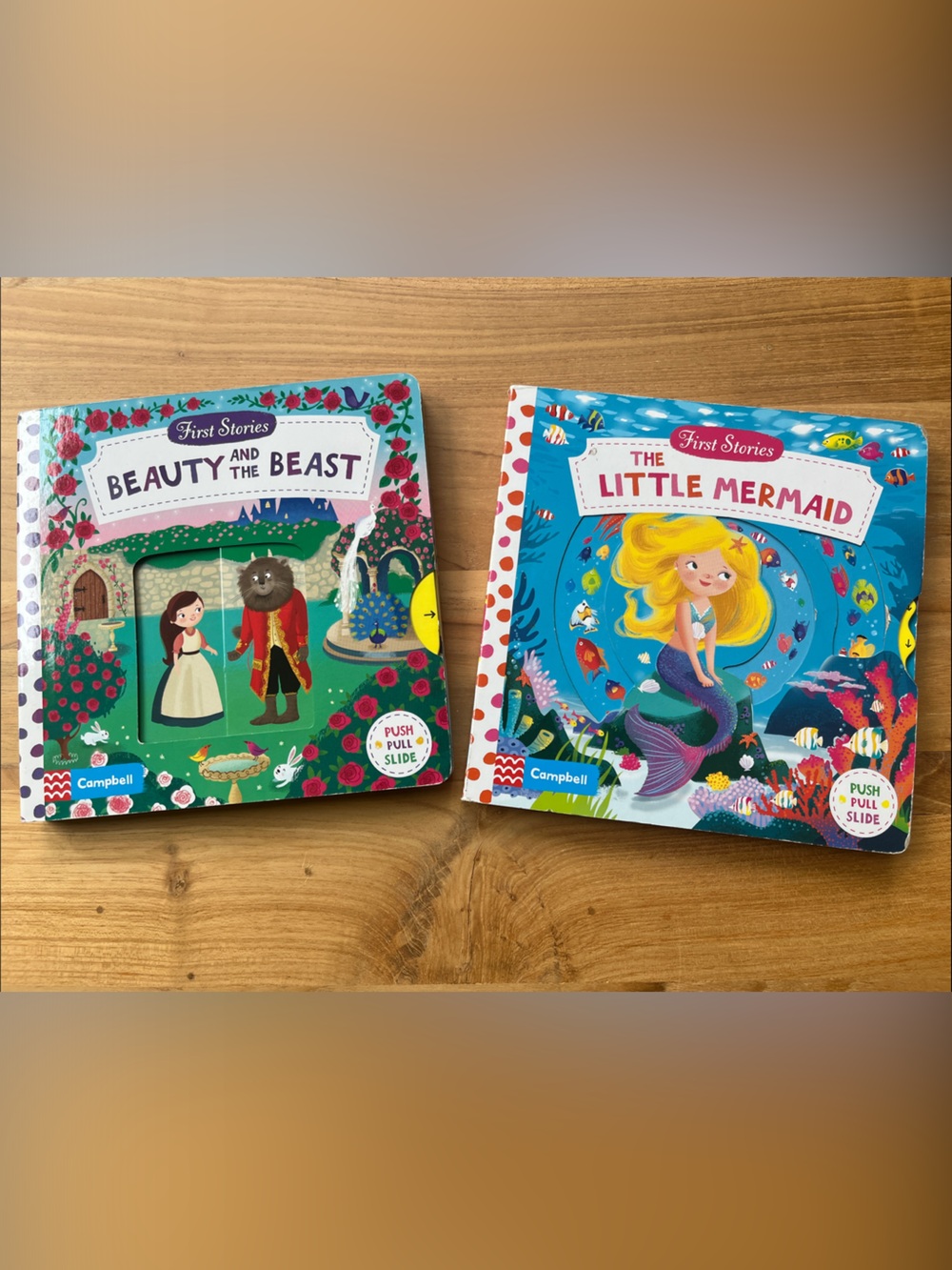 Kids Board Book - Beauty and the Beast & The Little Mermaid